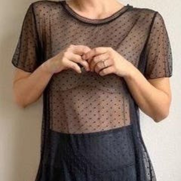 sheer dot top